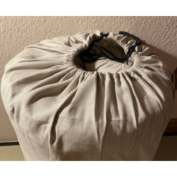 Futon dépannage lin coton avec sac