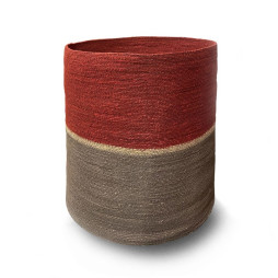 Panière en jacinthe d'eau ROSSO