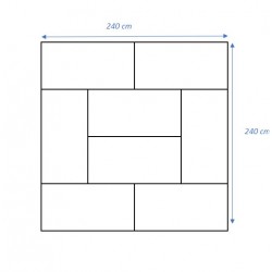 Tatami en paille de riz H 4 cm