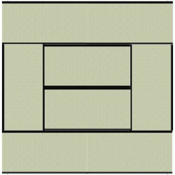 Tatami en paille de riz H 4 cm