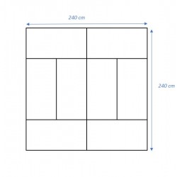 Tatami en paille de riz H 4 cm