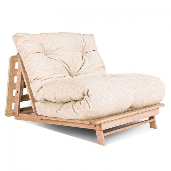 Canapé-lit futon simple en bois ASICA pour MAKOURA