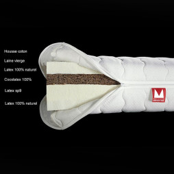 Matelas MAKOURA 100% naturel manufacturé en Suisse dans nos ateliers