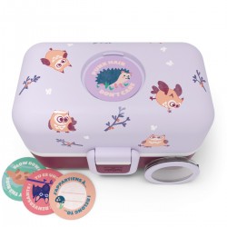 Boîte à bento enfant TRÉSOR OWLY Mauve de Monbento