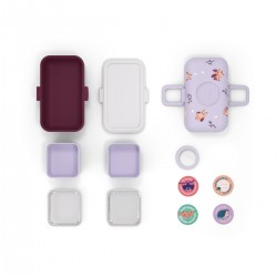 Boîte à bento enfant TRÉSOR OWLY Mauve de Monbento