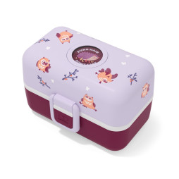 Boîte à bento enfant TRÉSOR OWLY Mauve de Monbento