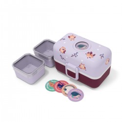Boîte à bento enfant TRÉSOR OWLY Mauve de Monbento