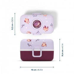Boîte à bento enfant TRÉSOR OWLY Mauve de Monbento