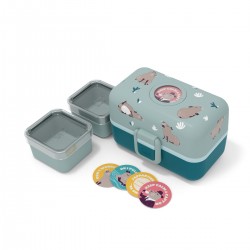Boîte à bento enfant TRÉSOR CAPY bleu de Monbento