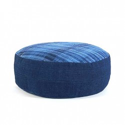 Zafu indigo naturel Dhammarts – tissé main, plusieurs modèles