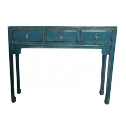 Console turquoise 3 tiroirs