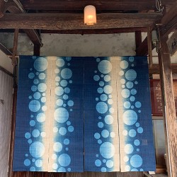 Rideau japonais en chanvre Héron