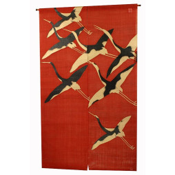 Rideau japonais en chanvre Héron