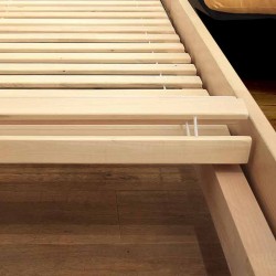 Sommier lattes rigides roulables