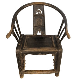 Chaise chinoise, ancienne, en pin