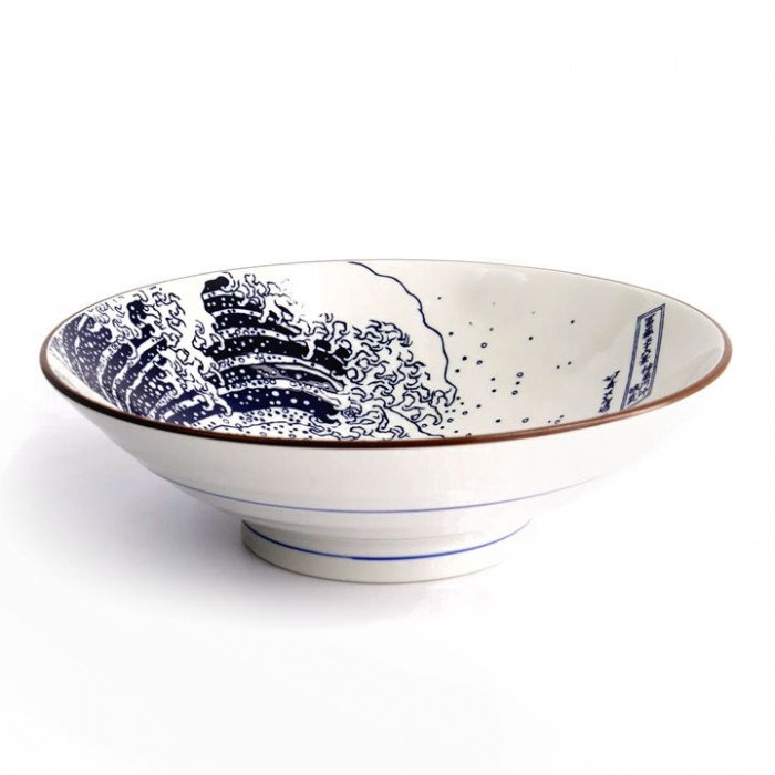 Coupe japonaise décor vague Hokusai