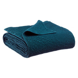 Plaid MAIA de Vivaraise coton gaufré façon nid d'abeille