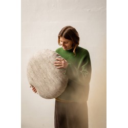Shakati, le coussin galette en feutre de laine sans couture
