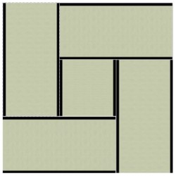 Tatami en paille de riz H 4 cm