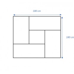 Tatami en paille de riz H 4 cm