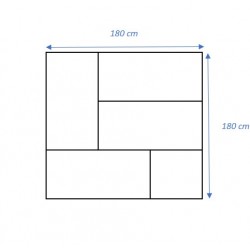 Composition tatami japonais 180x180 à 300x300 cm – futon & espace zen | Futon Shop