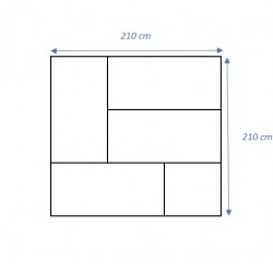 Tatami en paille de riz H 4 cm