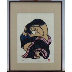 Femme se lavant les cheveux (1978) | Yoshitoshi Mori