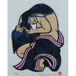 Femme se lavant les cheveux (1978) | Yoshitoshi Mori