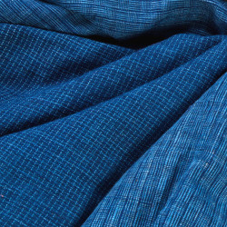Zabuton indigo naturel Dhammarts – tapis de méditation tissé main