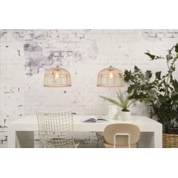 Suspension Borneo Double Good&Mojo – Bambou tressé & design artisanal ajouré