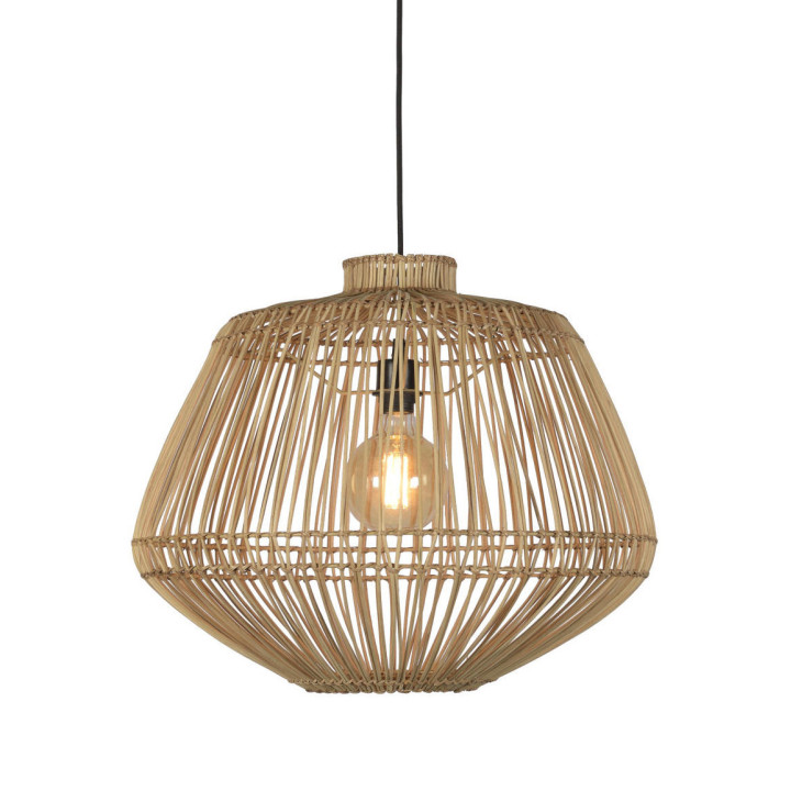 Suspension Good&Mojo Madagascar – Rotin tissé & lumière chaleureuse