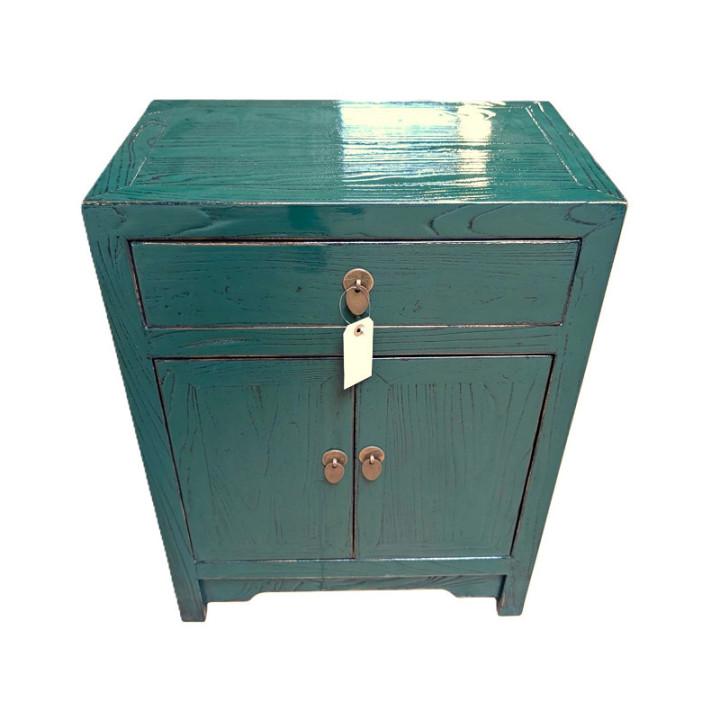 Petite armoire – Orme vert | Meuble compact d’inspiration asiatique