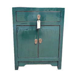 Petite armoire – Orme vert | Meuble compact d’inspiration asiatique