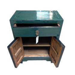 Petite armoire – Orme vert | Meuble compact d’inspiration asiatique