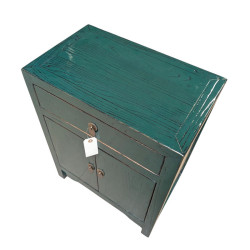 Petite armoire – Orme vert | Meuble compact d’inspiration asiatique