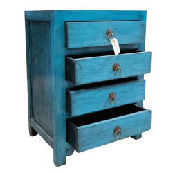 Commode bleue – Meuble d’appoint compact | Inspiration asiatique