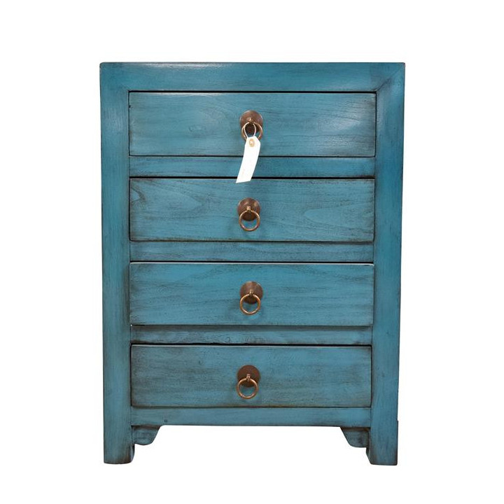 Commode bleue – Meuble d’appoint compact | Inspiration asiatique