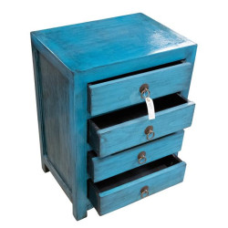 Commode bleue – Meuble d’appoint compact | Inspiration asiatique
