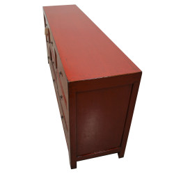 Commode rouge – Grand meuble asiatique | Élégance et caractère