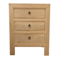 Petite commode bois recyclé – 3 tiroirs naturels | Mobilier authentique