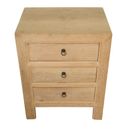 Petite commode bois recyclé – 3 tiroirs naturels | Mobilier authentique
