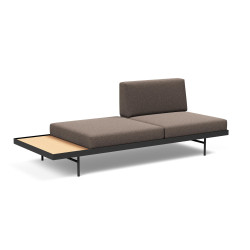 Lit de jour Puri Oak Bouclé Charcoal – Design fifties & confort durable | Innovation Living