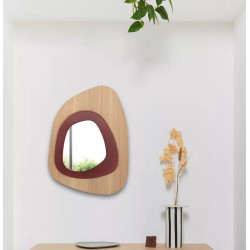 Miroir GALET en chêne massif – Design organique & fabrication française | Drugeot