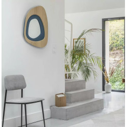 Miroir GALET en chêne massif – Design organique & fabrication française | Drugeot