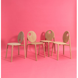 Chaise HELIO – Design Constance Guisset – Chêne massif fabriqué en France