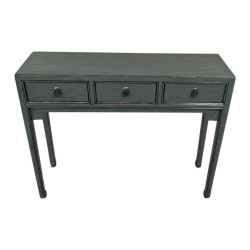 Console grise en peuplier – Design simple & fonctionnel