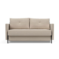 Modulable avec une structure en métal, pieds et accoudoirs en chêne massif.