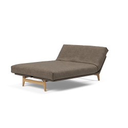 Canapé convertible Aslak Wood Nordic brun cèdre position relax