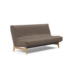Canapé convertible Aslak Wood Nordic brun cèdre vue de face