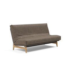 Canapé convertible Aslak Wood Nordic brun cèdre vue de face